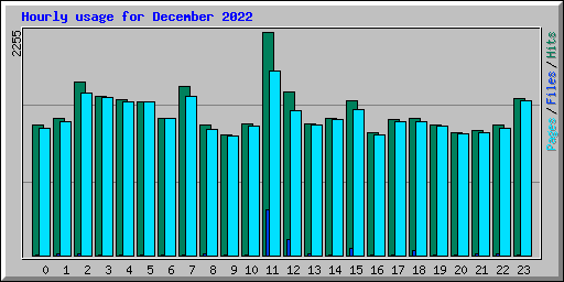 Hourly usage for December 2022