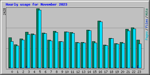 Hourly usage for November 2023